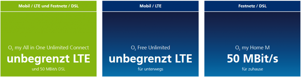 O2 Free Unlimited & My All in One (Connect).
